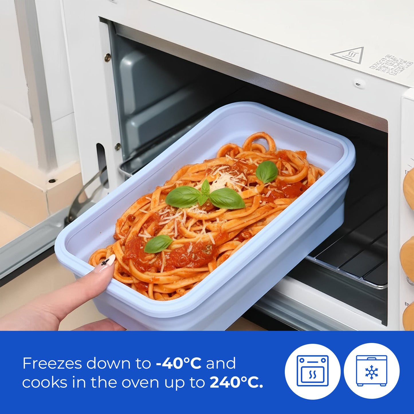 Collapsible Silicone Food Storage Containers – 4-Piece Set with Airtight Lids