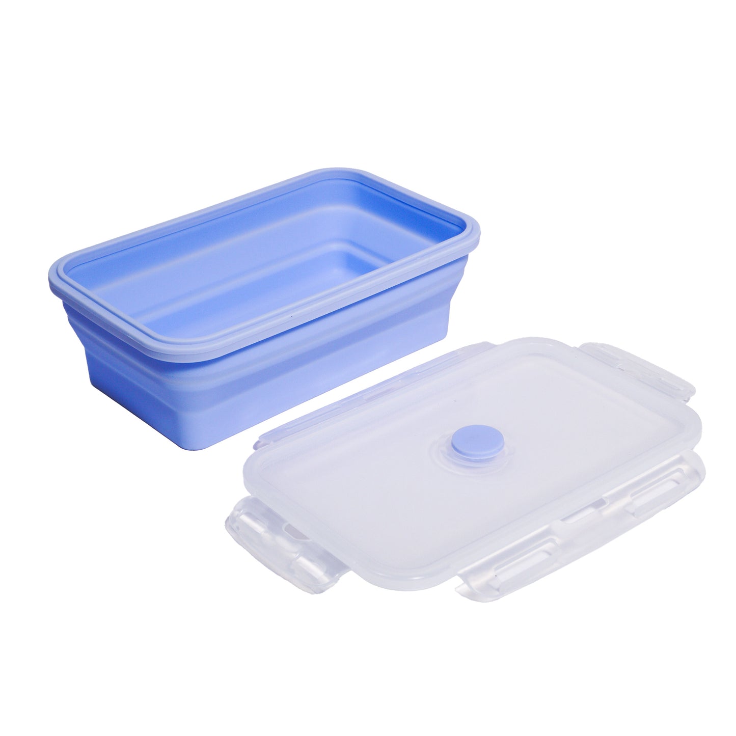 Collapsible Silicone Food Storage Containers – 4-Piece Set with Airtight Lids